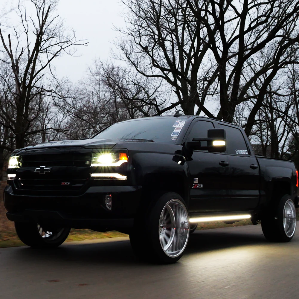 Lumastep M2 Powered Light Up Running Boards | 2014-2019 Chevy Silverado & GMC Sierra - J. C. Star Autoworks, Inc.