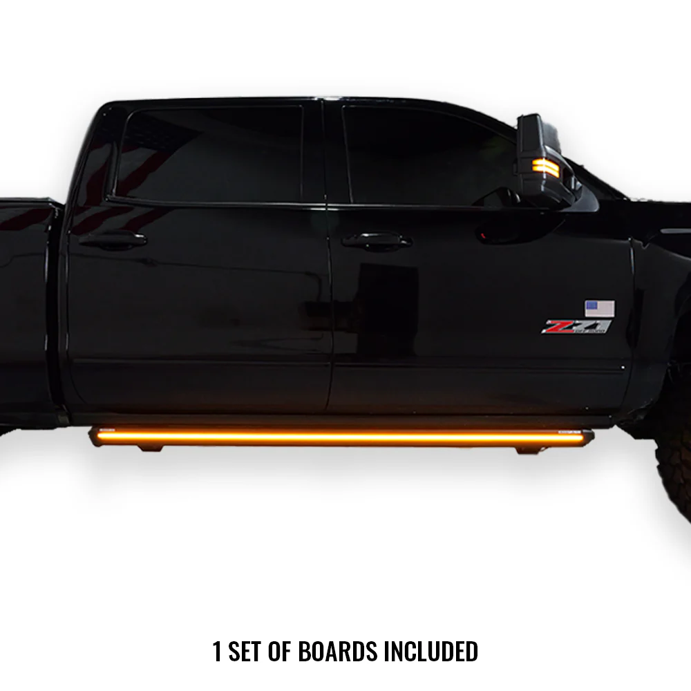 Lumastep M2 Powered Light Up Running Boards | 2014-2019 Chevy Silverado & GMC Sierra - J. C. Star Autoworks, Inc.