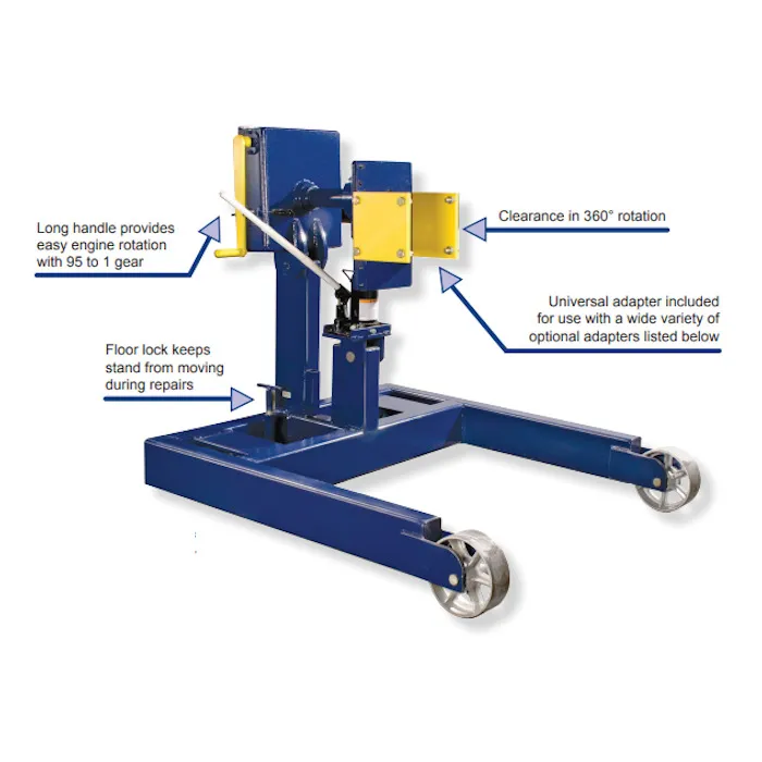 Hein-Werner HW93776 3-Ton Heavy-Duty Truck Engine Stand - J. C. Star Autoworks, Inc.